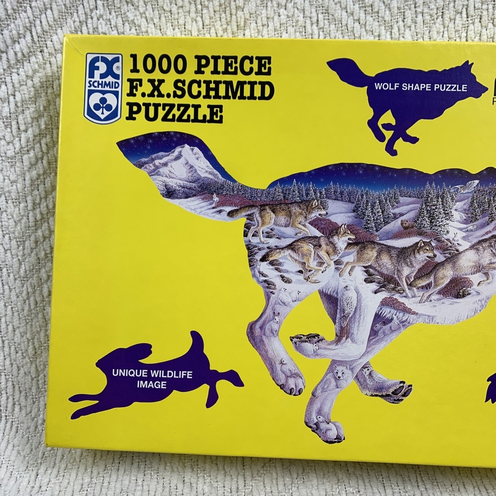 Sealed FX Schmid Pack Leader 1000 Piece Wolf Shape Puzzle 3 Foot Long New Sealed - Picture 2 of 12